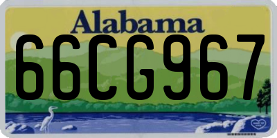 AL license plate 66CG967
