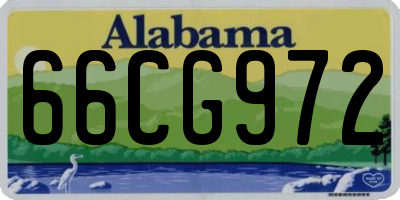 AL license plate 66CG972