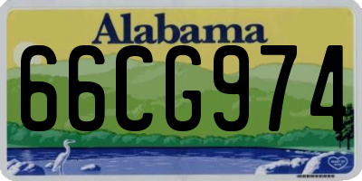 AL license plate 66CG974