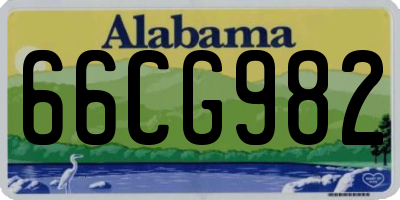 AL license plate 66CG982
