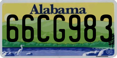 AL license plate 66CG983