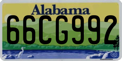 AL license plate 66CG992