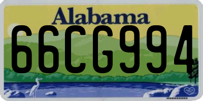 AL license plate 66CG994