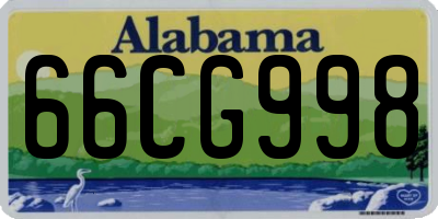 AL license plate 66CG998