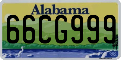 AL license plate 66CG999