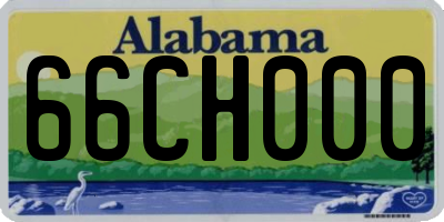 AL license plate 66CH000