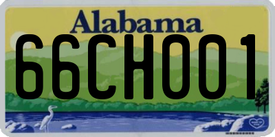AL license plate 66CH001