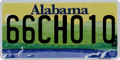AL license plate 66CH010