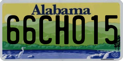 AL license plate 66CH015