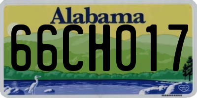 AL license plate 66CH017