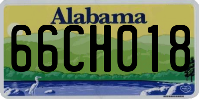 AL license plate 66CH018