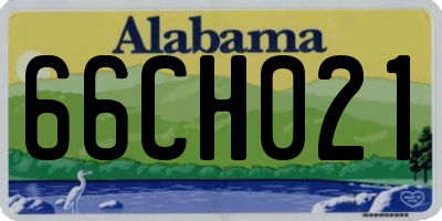 AL license plate 66CH021