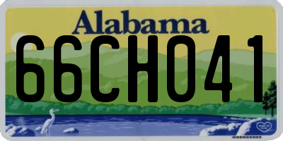 AL license plate 66CH041
