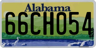 AL license plate 66CH054
