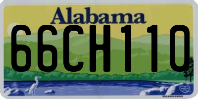AL license plate 66CH110