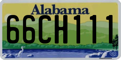 AL license plate 66CH111