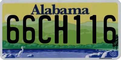 AL license plate 66CH116