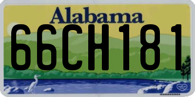 AL license plate 66CH181