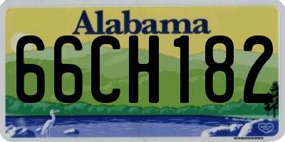 AL license plate 66CH182