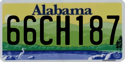 AL license plate 66CH187