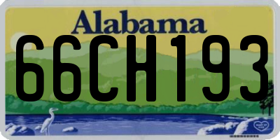 AL license plate 66CH193
