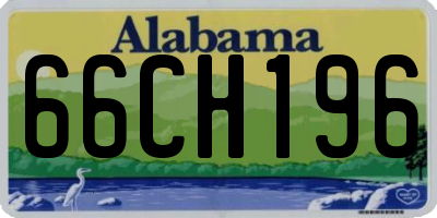 AL license plate 66CH196