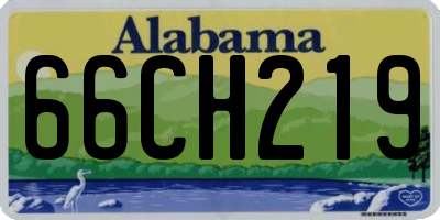 AL license plate 66CH219