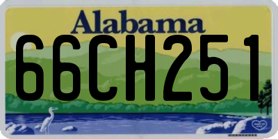 AL license plate 66CH251