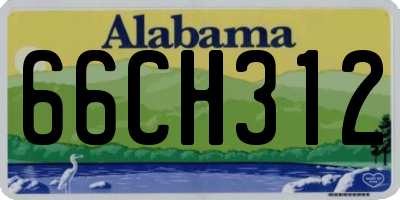 AL license plate 66CH312