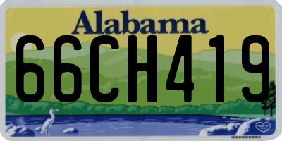 AL license plate 66CH419
