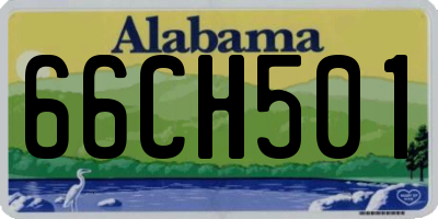 AL license plate 66CH501