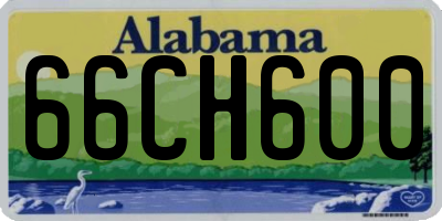 AL license plate 66CH600