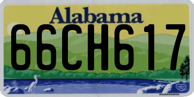 AL license plate 66CH617