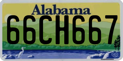 AL license plate 66CH667