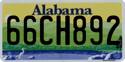 AL license plate 66CH892