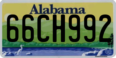 AL license plate 66CH992