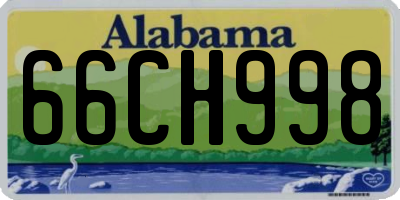 AL license plate 66CH998
