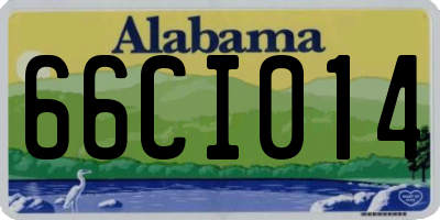 AL license plate 66CI014