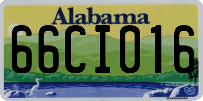 AL license plate 66CI016