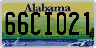 AL license plate 66CI021