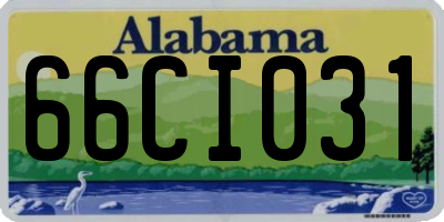 AL license plate 66CI031