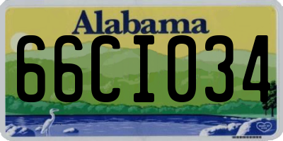 AL license plate 66CI034