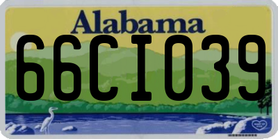 AL license plate 66CI039