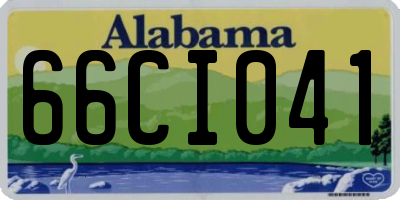 AL license plate 66CI041