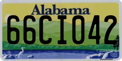 AL license plate 66CI042