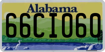 AL license plate 66CI060