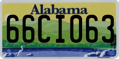 AL license plate 66CI063