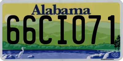 AL license plate 66CI071