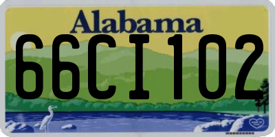 AL license plate 66CI102