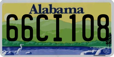 AL license plate 66CI108